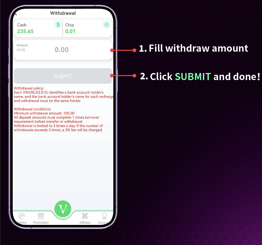 Withdrawal app 3